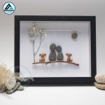 Pebble Art Couple with Two Dogs Pebble Art, Anniversary Wedding, Gift for Retirement, Housewarming, Bridal Shower Engagement, Pebble Art Gift, Pebble Painting - Image 4