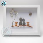 Pebble Art Couple with Two Dogs Pebble Art, Anniversary Wedding, Gift for Retirement, Housewarming, Bridal Shower Engagement, Pebble Art Gift, Pebble Painting - Image 6