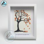 Fall Tree Pebble Art Picture Frame, Falling Leaves, Autumn Wall Hanging, Pebble Art Tree, Decorative Gifts, Pebble Art Gift, Pebble Painting - Image 5