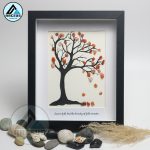 Fall Tree Pebble Art Picture Frame, Falling Leaves, Autumn Wall Hanging, Pebble Art Tree, Decorative Gifts, Pebble Art Gift, Pebble Painting - Image 6