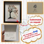 Fall Tree Pebble Art Picture Frame, Falling Leaves, Autumn Wall Hanging, Pebble Art Tree, Decorative Gifts, Pebble Art Gift, Pebble Painting - Image 3