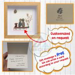 Couple and Dog Pebble Art, Gift for Wedding, Housewarming, Bridal Shower Engagement, Pebble Art Gift, Pebble Painting - Image 2