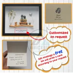 Personalized Silver Wedding Anniversary Pebble Art, 25th Anniversary Pebble Art, Gift for Parents, Friends, Spouse, Family Frame Pebble Painting, Pebble Art Gift - Image 3