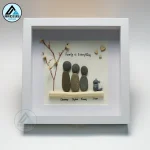 Personalised Family Is Everything Pebble Art, Family Pebble Art, Gift for Family, Gift Friend, New Home Gift Pebble Frame, Pebble Art Gift - Image 5