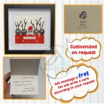 Personalised Wedding Pebble Art, Anniversary Engagement Pebble Art, Gift for Wife, Couple Heart Minimap Pebble Frame, Pebble Art Gift - Image 3