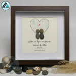 Grandmother Pebble Art, Pebble Art Birthday Gift For Nana, Christmas Gift For Grandma, Grandma & Grandchildren Pebble Frame, Pebble Art Gift - Image 6