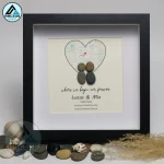 Grandmother Pebble Art, Pebble Art Birthday Gift For Nana, Christmas Gift For Grandma, Grandma & Grandchildren Pebble Frame, Pebble Art Gift - Image 4