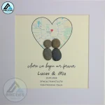 Grandmother Pebble Art, Pebble Art Birthday Gift For Nana, Christmas Gift For Grandma, Grandma & Grandchildren Pebble Frame, Pebble Art Gift - Image 2