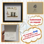 Cat and Bird Pebble Art, Cute Pet Pebble Art, Gift For Family, Fathers Mothers Gift, New Home Gift, Family Pebble Art, Dog Cat  Pebble Art - Image 3