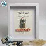 Personalized Best Friend Pebble Art, Gifts for Birthday, Gifts For Best Friends, Friends Female, Best Friend Pebble Art, Pebble Art Gift