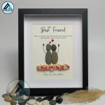 Personalized Best Friend Pebble Art, Gifts for Birthday, Gifts For Best Friends, Friends Female, Best Friend Pebble Art, Pebble Art Gift - Image 4