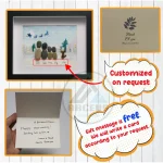 Personalised Christmas Family Pebble Art, Pebble Art Christmas, Custom Family with Pets, Pebble Art Gift, Christmas Eve Family Pebble Frame - Image 3