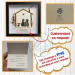 Personalised The Family with Pets Pebble Art, Fall Tree Family Pebble Art, Gift for Family, New Home Gift, Pebble Frame, Pebble Art Gift - Image 3