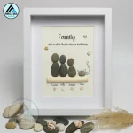 Personalised Family Pebble Art, Family Is Everything Pebble Art, Gift for Family, Gift Friends, New Home Gift Pebble Frame, Pebble Art Gift