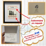 Personalised Family Pebble Art, Family Is Everything Pebble Art, Gift for Family, Gift Friends, New Home Gift Pebble Frame, Pebble Art Gift - Image 3