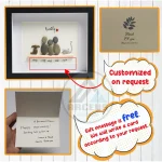 Personalised Family Pebble Art, Family Where We Return Pebble Art, Family Gift, Home With Pet Pebble Frame, Pebble Art Gift - Image 3