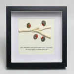 Personalised Family Pebble Art, Family With Pet Pebble Art, Gift for Family, Gift for Friends, New Home Gift Pebble Frame, Pebble Art Gift - Image 4