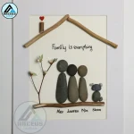 Personalized Friendship Pebble Art, Pebble Art for Friends, Gift for Besties, Gift for Friend, Bird Friendship Pebble Frame, Pebble Art Gift - Image 2