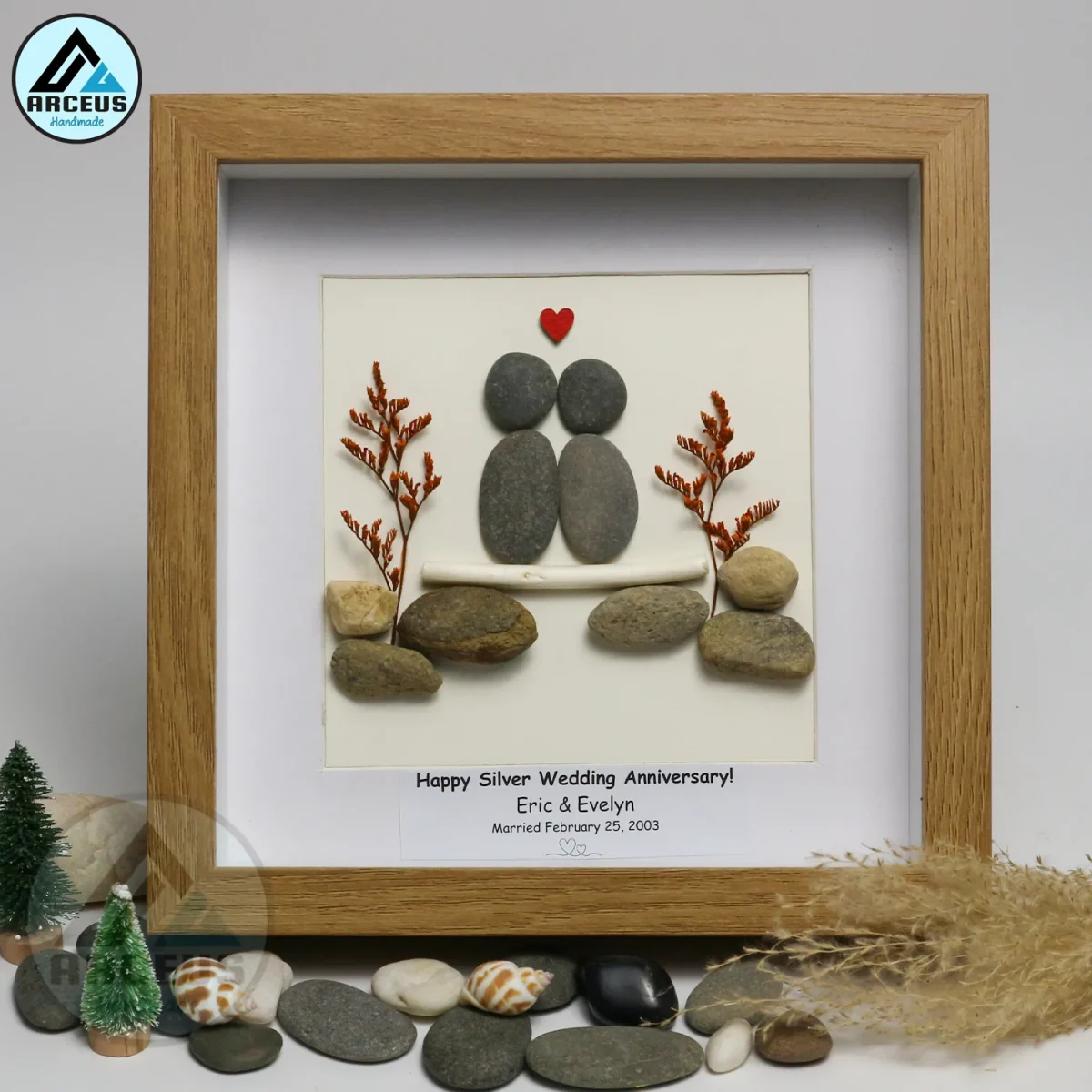 Personalised My Family Pebble Art, Family Is Everything Pebble Art, New Home Gift ,Gift for Family, Family Pebble Frame, Pebble Art Gift - Image 5