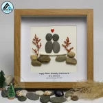 Personalised My Family Pebble Art, Family Is Everything Pebble Art, New Home Gift ,Gift for Family, Family Pebble Frame, Pebble Art Gift - Image 5