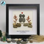 Personalised My Family Pebble Art, Family Is Everything Pebble Art, New Home Gift ,Gift for Family, Family Pebble Frame, Pebble Art Gift - Image 4