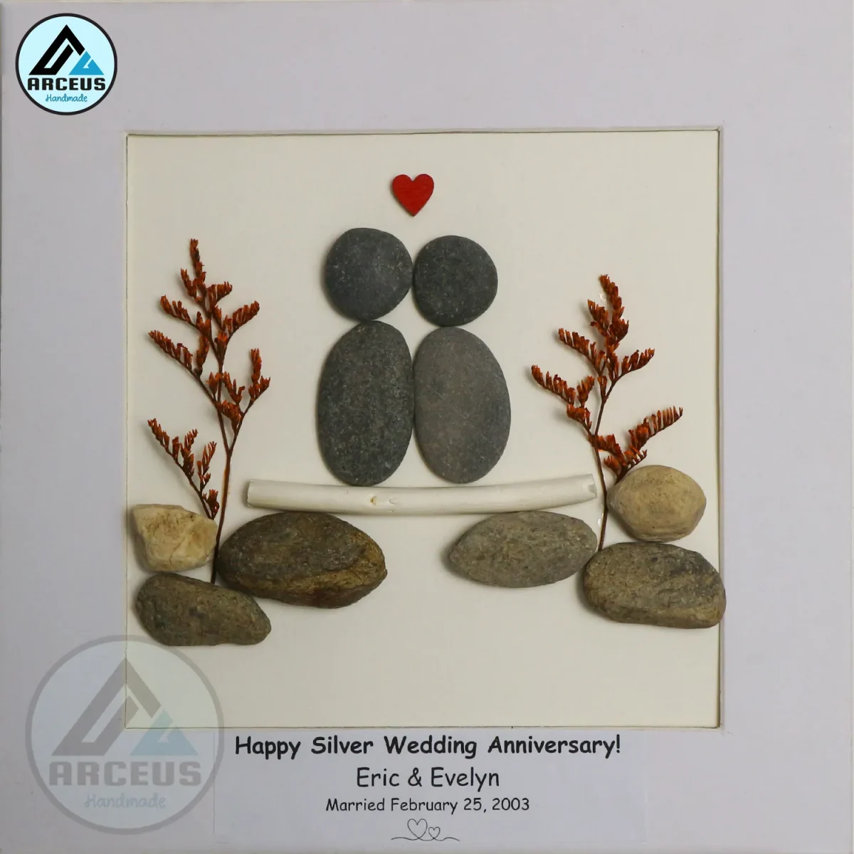 Personalised My Family Pebble Art, Family Is Everything Pebble Art, New Home Gift ,Gift for Family, Family Pebble Frame, Pebble Art Gift - Image 2