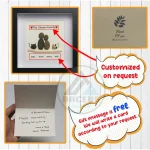 Personalised Couple and Cats Pebble Art, Gift for Wedding, Bird Bridal Shower Engagement, Pebble Art Gift, Pebble Painting, Pebble Art Gift - Image 3