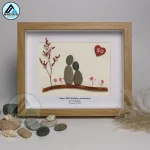 Personalized Golden Anniversary Pebble Art, Golden Anniversary Gift, 50th Anniversary Pebble Art, Golden Wedding Gift For Husband, Parents - Image 4
