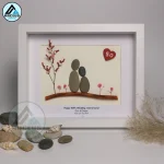 Personalized Golden Anniversary Pebble Art, Golden Anniversary Gift, 50th Anniversary Pebble Art, Golden Wedding Gift For Husband, Parents
