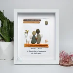 Personalised Couple Pebble Art, Gift for Wedding, Always With You Bridal Engagement, Pebble Art Gift, Pebble Painting, Customized Pebble Art