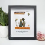 Personalised Couple Pebble Art, Gift for Wedding, Always With You Bridal Engagement, Pebble Art Gift, Pebble Painting, Customized Pebble Art - Image 2