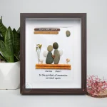 Personalised Couple Pebble Art, Gift for Wedding, Always With You Bridal Engagement, Pebble Art Gift, Pebble Painting, Customized Pebble Art - Image 5