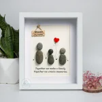 Personalized Family Pebble Art, Together We Make Family Art Frame, Family Pebble Art, Gift For Friend, New Home Gifts, Best Home Gifts