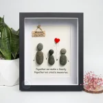 Personalized Family Pebble Art, Together We Make Family Art Frame, Family Pebble Art, Gift For Friend, New Home Gifts, Best Home Gifts - Image 2