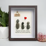 Personalized Family Pebble Art, Together We Make Family Art Frame, Family Pebble Art, Gift For Friend, New Home Gifts, Best Home Gifts - Image 5