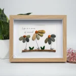 Personalised Flowers Pebble Art, Beautiful Sunflowers Pebble Art, Gift for Nature Lovers, Pebble Painting, Pebble Art Gift, Gift for Family - Image 4