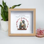 Personalised Expecting Parents Pebble Art, Gift Pregnancy Announcement, Family Pebble Art, Gift for Expecting Parents, Pebble Art Gift - Image 5