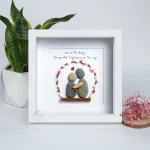 Personalised Expecting Parents Pebble Art, Gift Pregnancy Announcement, Family Pebble Art, Gift for Expecting Parents, Pebble Art Gift