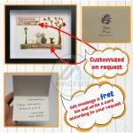 Personalised Couple with Dog Pebble Art, Wedding Anniversary Pebble Art, Pebble Art Gift, Gift for Couple, Wedding Keepsake Pebble Art - Image 3