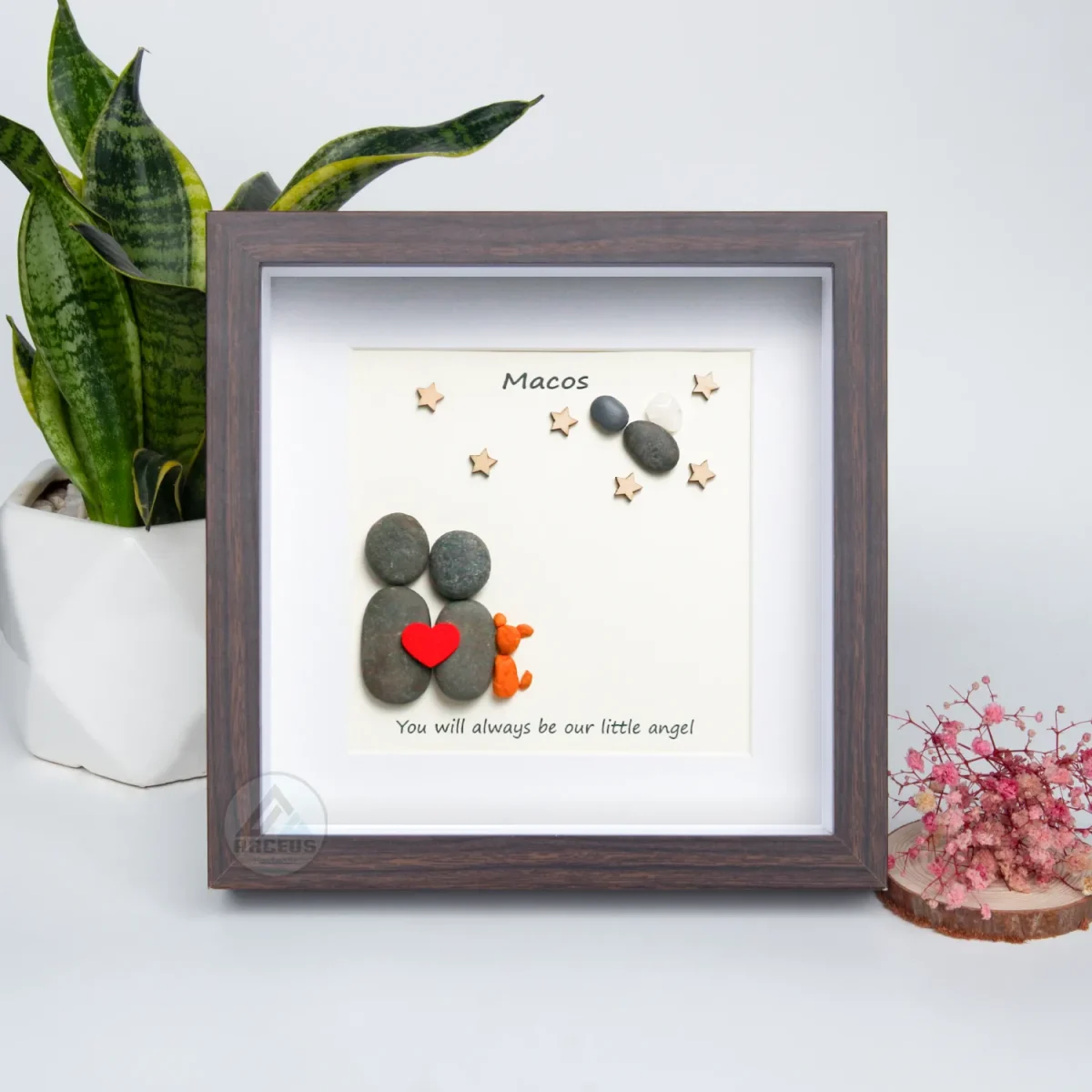 Personalised Memorial Pebble Art, Baby Loss Gift, Angel Baby Keepsake, Pebble Art Gift, Miscarriage Gift, Loss of Baby Gift, Pregnancy Loss - Image 4