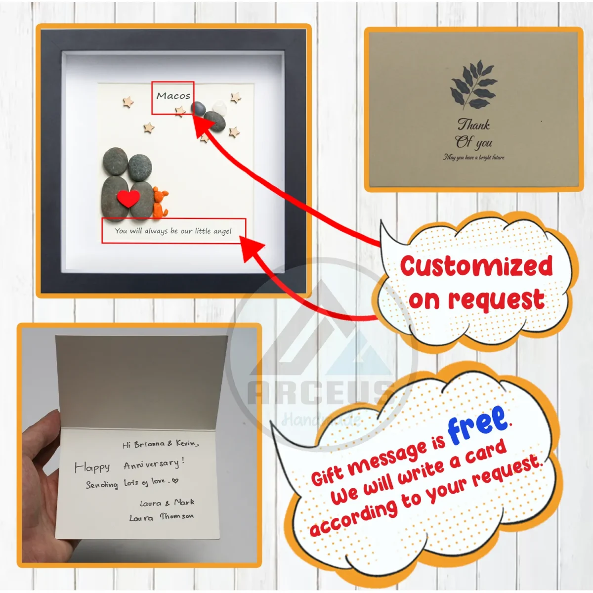 Personalised Memorial Pebble Art, Baby Loss Gift, Angel Baby Keepsake, Pebble Art Gift, Miscarriage Gift, Loss of Baby Gift, Pregnancy Loss - Image 3