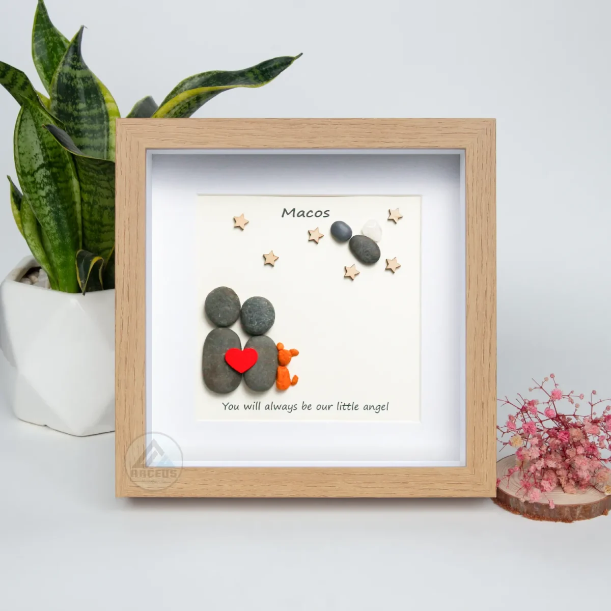 Personalised Memorial Pebble Art, Baby Loss Gift, Angel Baby Keepsake, Pebble Art Gift, Miscarriage Gift, Loss of Baby Gift, Pregnancy Loss - Image 5