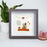 Personalized Anniversary Pebble Art, Counting The Days Together Pebble Art, Gift for Parents, Gift For Couple, Spouse, Pebble Art Gift - Image 4