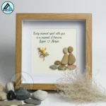 Personalised Baby Boy Pebble Art, Baby Feet Pebble Art, New Baby Gift, Newborn Pebble Painting, Gift for Baby Shower, Pebble Art Gift - Image 4