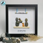 Personalised Sweet Home Pebble Art, Happy Family Pebble Art, New Home Gift, Gift for Family, Family Pebble Frame, Pebble Art Gift - Image 6