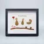 Personalized Family Pebble Art, Our Sweet Little Family Pebble Gifts, Gifts for Family, New Home Gifts, Customized Pebble Art Gift - Image 6