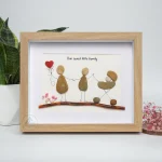 Personalized Family Pebble Art, Our Sweet Little Family Pebble Gifts, Gifts for Family, New Home Gifts, Customized Pebble Art Gift - Image 4