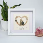 Personalized Happy 35th Wedding Anniversary, Anniversary Pebble Art, Custom Pebble Art Gift, Mr & Mrs Pebble Art, Couple Pebble Art