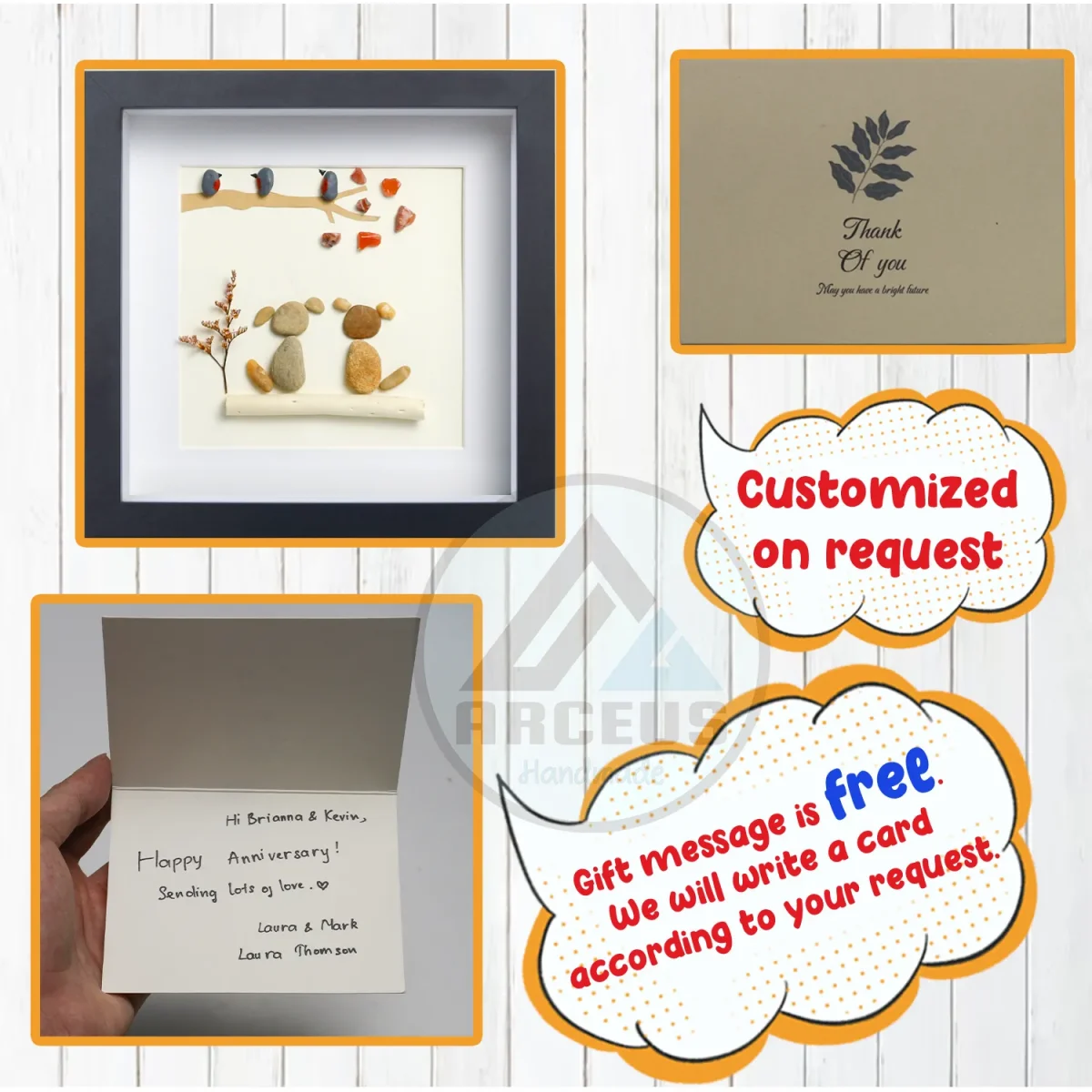 Personalized Dog Couple Pebble Art, Valentine Pebble Art, Valentine Gift, Gift For Couple, Gift for Her, Gift for Him, Special Day Gifts - Image 5