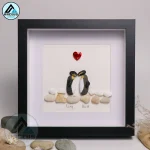 You Are My Penguin Gift, Penguin Love Pebble Art | Penguin Art For Boyfriend, Girlfriend, Husband, Wife Romantic Gift Unique - Image 4